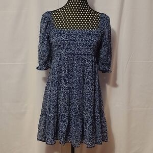 Francesca's Trixxi Blue Floral Dress